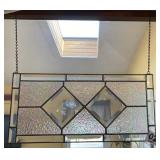 Beveled leaded glass window decor