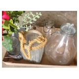 Glass bottle decor