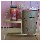 Metal stand and candles