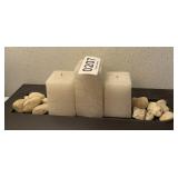Candles and candle holder