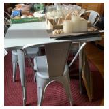 Metal table. Contents not included