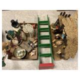 Christmas decor, ladder, creche