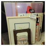 Metal signs, Coke wood picture and misc pictures