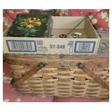 Picnic basket and matchstick holders