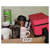 Vintage bottle,  coffee cups and more