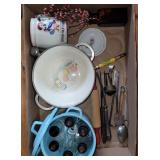 Vintage utensils,  children's dish and more