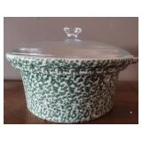 Roseville Spongeware Crock