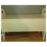 Wooden storage bench