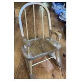 Wooden childs rocker