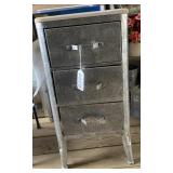 Metal three drawer cabinet