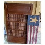 Wooden Americana sign and shutters