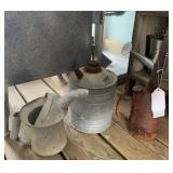 Oil can, and watering cans metal