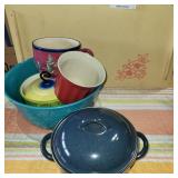 Tray, bowls, mugs and more