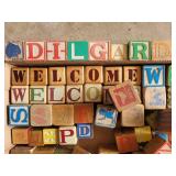 Wood letter blocks
