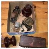 Vintage planer, insulator and more