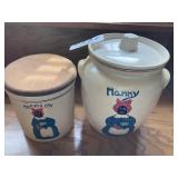 (2) Mammy crocks with lids