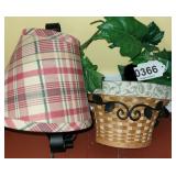 Longaberger basket and other hang lamp