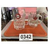 Car hop tray and A&W glasses