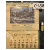 Ashland lumber thread, 1965 Wertz Dairy calendar