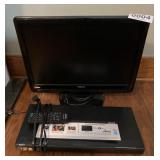 Toshiba flatscreen and Sony CD/DVD player