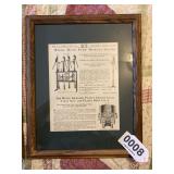 F E Myers framed advertising