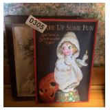 Christmas and Halloween sign