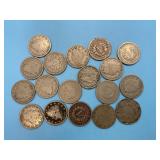 (18) Liberty Nickels  1890-1911