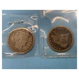 1877 Seated Liberty Quarter, 1892-P Barber Quarter
