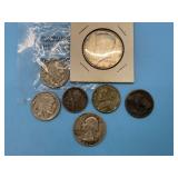 (7) US Coins (Buffalo Nickel, Silver Kennedy Half)