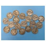 (19) Silver Mercury Dimes