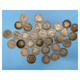 (32) Barber Silver Dimes