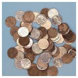 (37) 1943  & 35 circulated 1943 steel cent