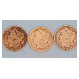 1884-O, 85-O, 86-O Morgan Dollars