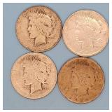 1924-P, 24-S, 25-P, 26-S Peace Dollars