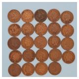 (24) Indian Head Cents  1881-1906