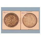 1921-D & S Morgan Dollars