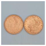 1921-P & D Morgan Dollars  Very nice detail