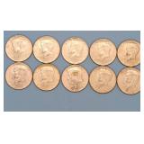 (10) 40% Silver Kennedy Halves  1965-69 D