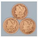 1888-P, 90-P, 91-P Morgan Dollars