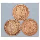 1883-P, 1902-P, 04-P Morgan Dollars