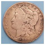 1892-S Morgan Dollar  Semi-Key
