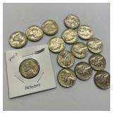 (15) High Grade Silver War Nickels