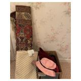 Woven area rug, rug, and misc hats