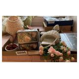 Pink decor bell, glassware and more