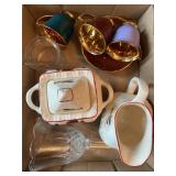 Tea set, cups, more