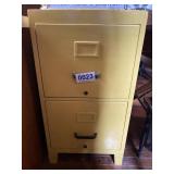 (2) Filing cabinets, 1 wood, 1 metal