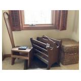 Spinning chair, magazine rack basket file