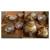 Elite plates, cups and tea pots