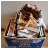 Books, basket, mini wreath, pic frame and more