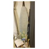 Ironing board, fan, iron, Feed bag & more